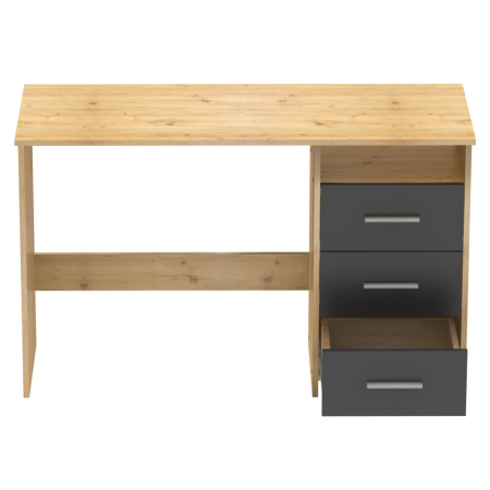 Birou PC, stejar artizanal/grafit, LARISTOTE NEW [10]