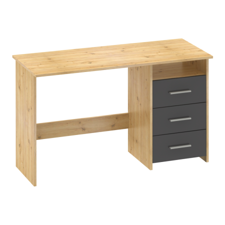Birou PC, stejar artizanal/grafit, LARISTOTE NEW [3]