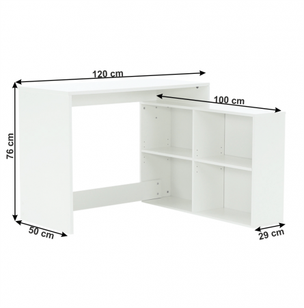 Birou PC, alb, universal, KORNER NEW [6]