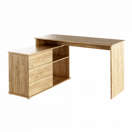 Birou PC universal de colţ, stejar artisan, TERINO [2]