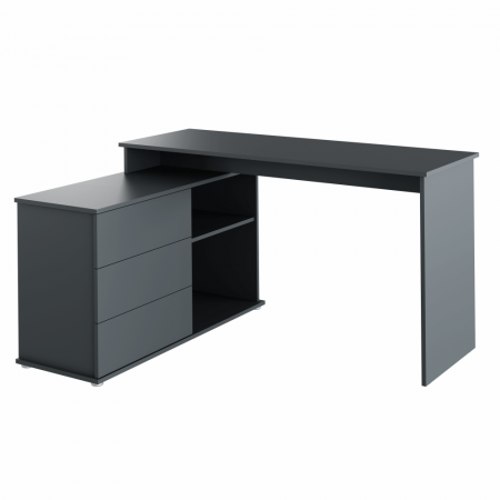 Birou PC universal de colţ, grafit,Bortis Impex [2]