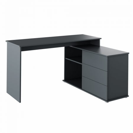 Birou PC universal de colţ, grafit,Bortis Impex [1]