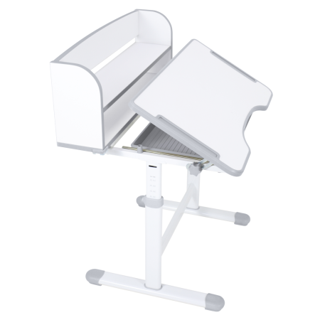 Birou şi scaun crescător, gri/alb, set ZION [20]