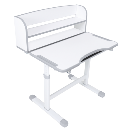Birou şi scaun crescător, gri/alb, set ZION [12]