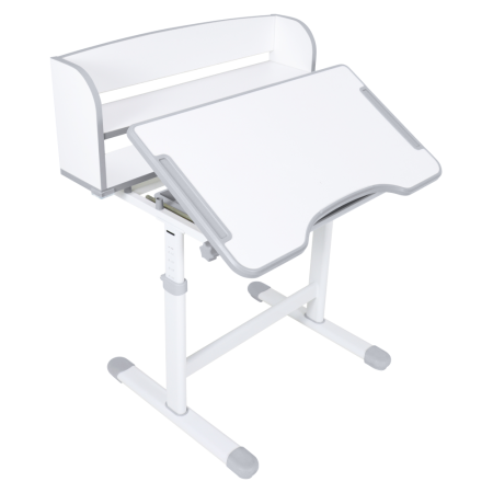 Birou şi scaun crescător, gri/alb, set ZION [13]