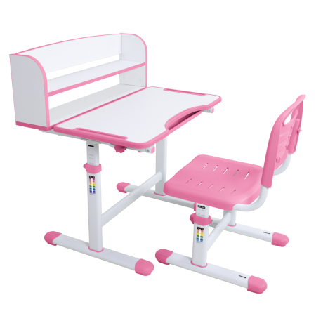 Toate Produsele - Birou şi scaun pentru creştere, roz/alb, set ZION