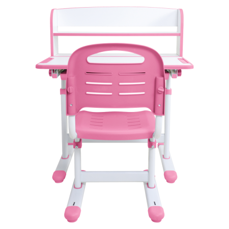 Birou şi scaun pentru creştere, roz/alb, set ZION [8]
