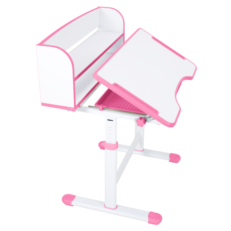 Birou şi scaun pentru creştere, roz/alb, set ZION [20]