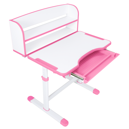 Birou şi scaun pentru creştere, roz/alb, set ZION [14]