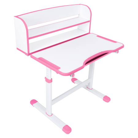 Birou şi scaun pentru creştere, roz/alb, set ZION [12]