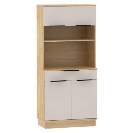Dulapuri /Bufete bucatarie - Dulap/Bufet bucatarie sau pentru diferite incaperi, multifunctional, cu patru uşi si sertar, stejar sonoma/alb , 80 cm lungime x 40 cm adancime x177,1 cm inaltime , spatii depozitare, practic si moder