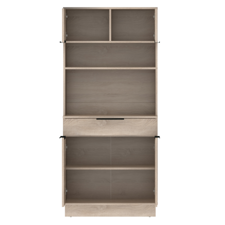 Dulap/Bufet bucatarie sau pentru diferite incaperi, multifunctional, cu patru uşi si sertar, stejar sonoma, 80 cm lungime x 40 cm adancime x177,1 cm inaltime , spatii depozitare, practic si modern [4]