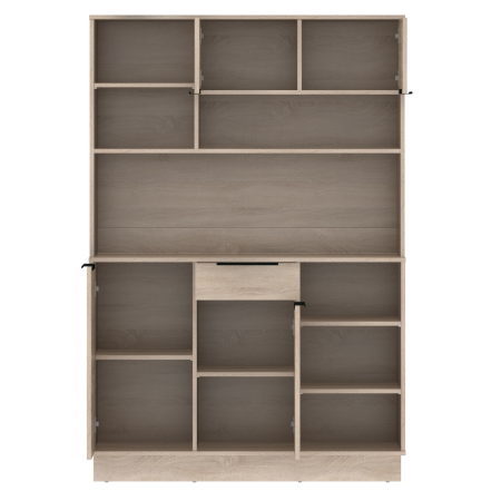 Dulap/Bufet bucatarie sau pentru diferite incaperi, multifunctional, cu patru uşi si sertar, stejar sonoma, 120 cm lungime x 40 cm adancime x177,1 cm inaltime , spatii depozitare, practic si modern, [6]