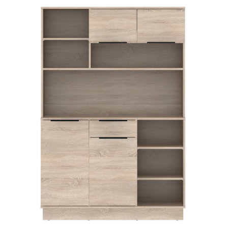 Dulap/Bufet bucatarie sau pentru diferite incaperi, multifunctional, cu patru uşi si sertar, stejar sonoma, 120 cm lungime x 40 cm adancime x177,1 cm inaltime , spatii depozitare, practic si modern, [5]