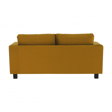 Canapea complet tapiţată, 3 locuri, ţesătură muştar, LUANA [15]