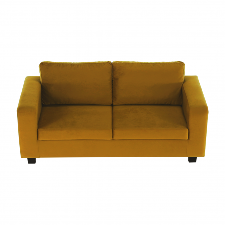 Canapea complet tapiţată, 3 locuri, ţesătură muştar, LUANA [13]