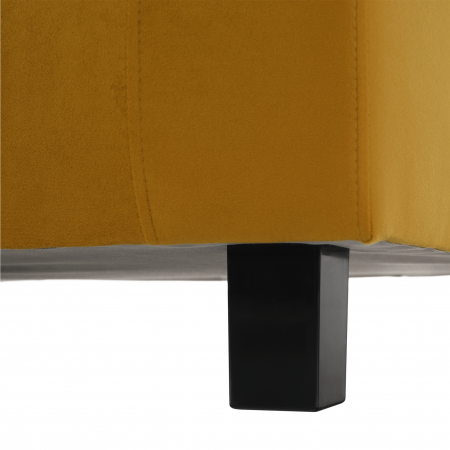 Canapea complet tapiţată, 3 locuri, ţesătură muştar, LUANA [5]