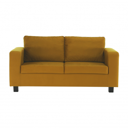 Canapea complet tapiţată, 3 locuri, ţesătură muştar, LUANA [14]