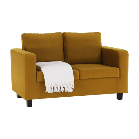 Canapea complet tapiţată, ţesătură muştar, LUANA [8]