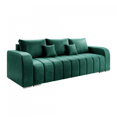 Canapele - Canapea extensibilă, culoare smarald, PORIMA