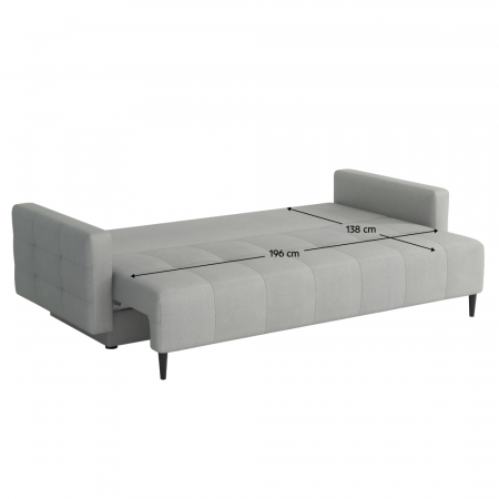Canapea extensibilă, gri deschis, DORY [4]