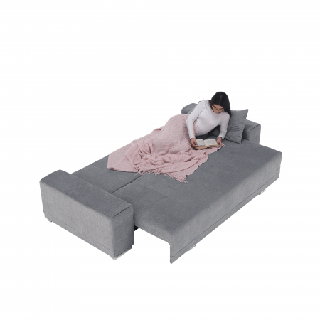 Canapea extensibilă, gri deschis, KEVAN BIG SOFA [7]