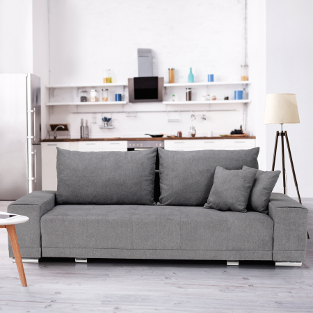 Canapea extensibilă, gri deschis, KEVAN BIG SOFA [22]