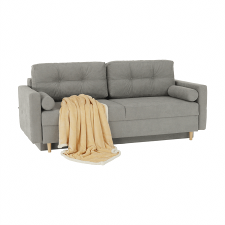 Canapea extensibilă, gri textil  Queens, AURELIA [23]