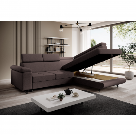 Canapea extensibilă, maro, dreapta, JOGI ROH [6]