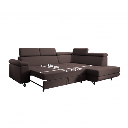 Canapea extensibilă, maro, dreapta, JOGI ROH [8]
