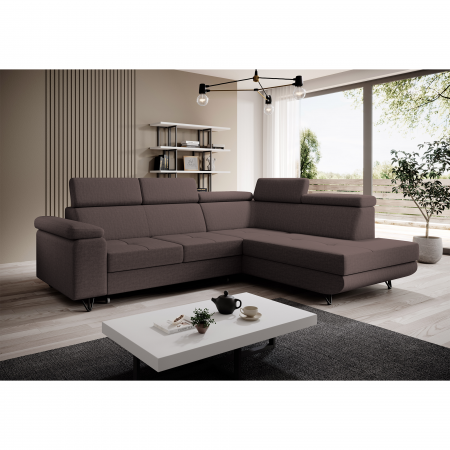 Canapea extensibilă, maro, dreapta, JOGI ROH [5]