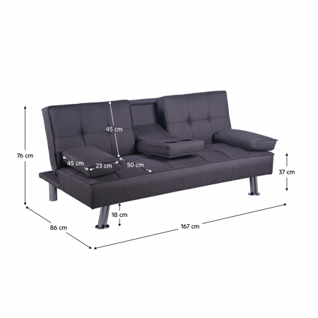 Canapea extensibilă, maro, GOLDIA NEW [2]