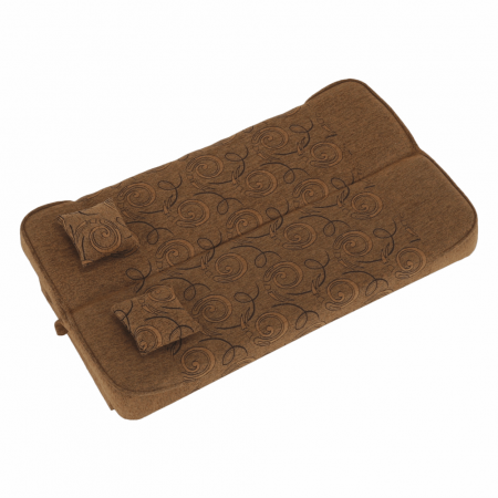 Canapele - Canapea extensibilă, material textil auriu/model, ASIA NEW