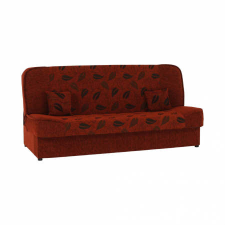 Canapele - Canapea extensibilă, material textil cărămiziu/model, ASIA NEW