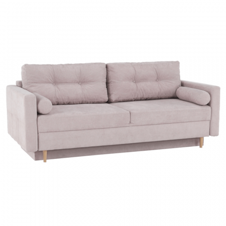 Canapele - Canapea extensibilă, roz antic textil Queens, AURELIA