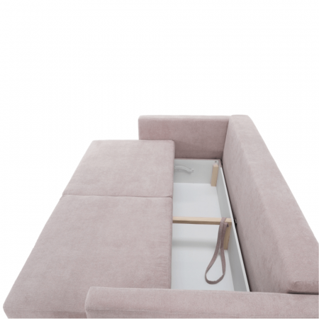 Canapea extensibilă, roz antic textil Queens, AURELIA [10]