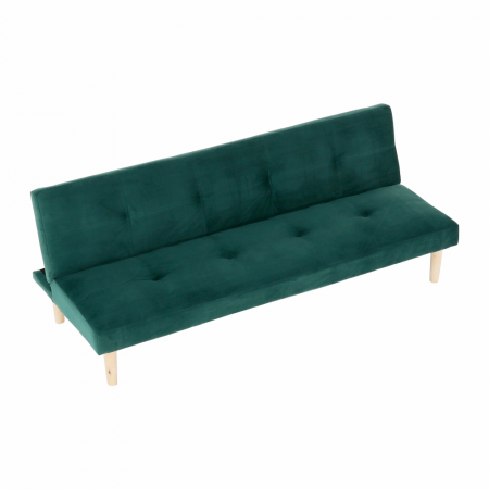 Canapea extensibilă, smarald/stejar, ALIDA [5]