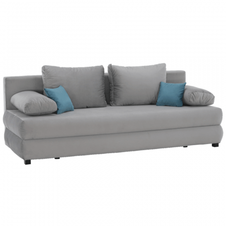 Canapele - Canapea extensibilă, textil gri/turcoaz, CLIV