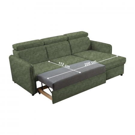 Canapea extensibilă, verde, ALECHANDRO B ROH [5]