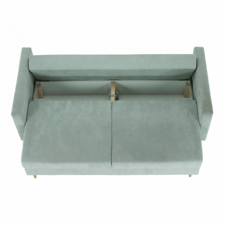 Canapea extensibilă, verde mentă textil Queens, AURELIA [1]