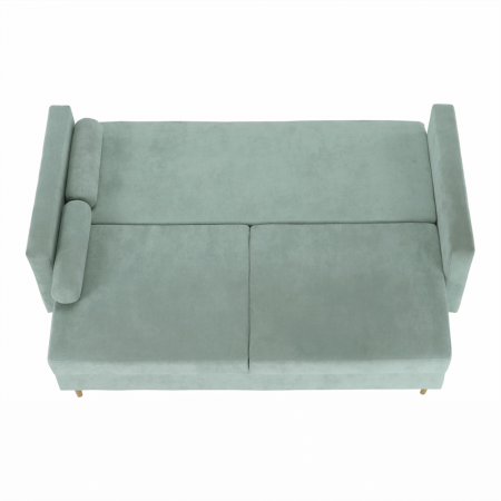 Canapea extensibilă, verde mentă textil Queens, AURELIA [25]