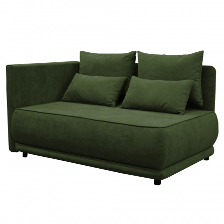 Canapele - Canapea extensibilă, verde, pe stânga LIAMI