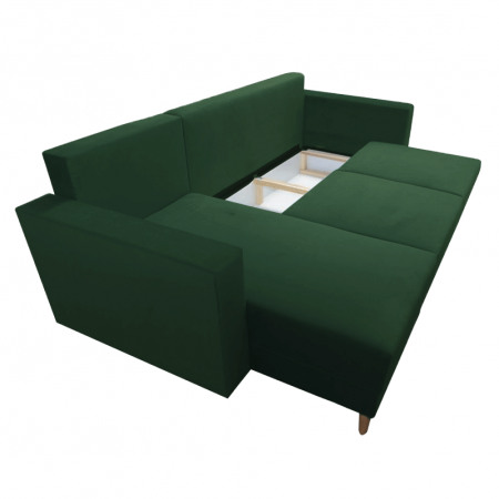 Canapea extensibilă, verde, stânga, BLEKY ROH [5]