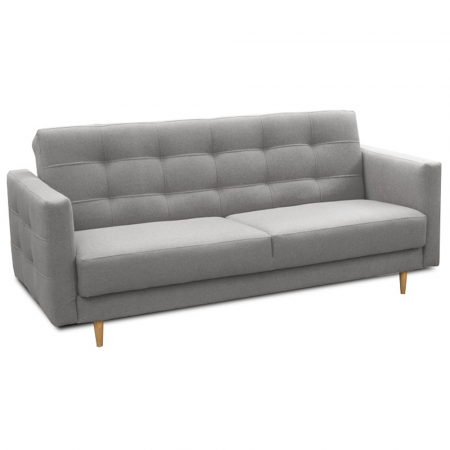 Canapele - Canapea tapiţat 3 locuri, material textil gri, AMEDIA