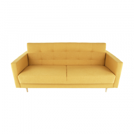 Canapele - Canapea tapiţat 3 locuri, material textil muştar, AMEDIA