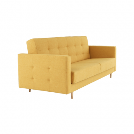 Canapea tapiţat 3 locuri, material textil muştar, AMEDIA [10]