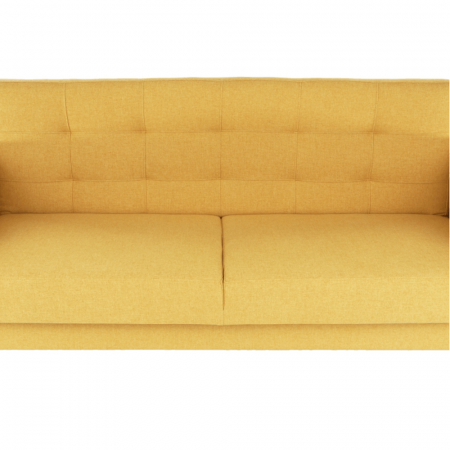 Canapea tapiţat 3 locuri, material textil muştar, AMEDIA [5]