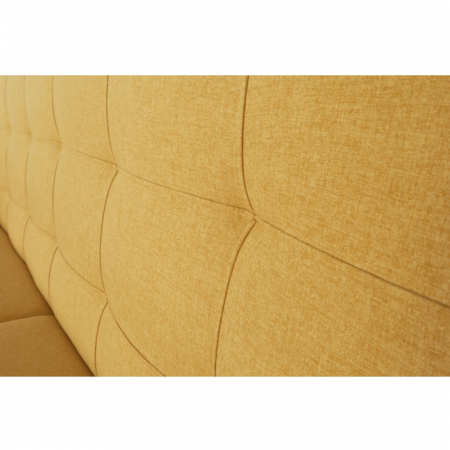 Canapea tapiţat 3 locuri, material textil muştar, AMEDIA [7]