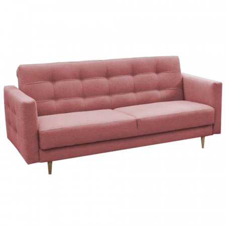 Canapele - Canapea tapiţată cu 3-locuri, material textil roz învechit, AMEDIA