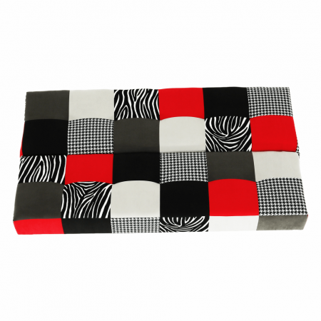 Canapea, textil roşu/gri/negru, ALABAMA [9]